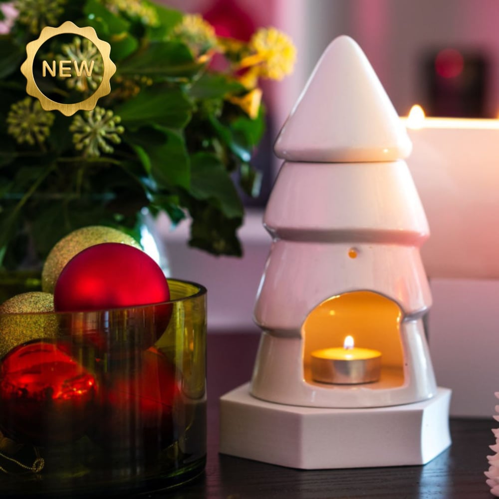 Image of Seasonal Wax Burner : Christmas Tree (White)