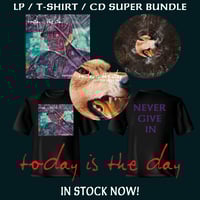 Image 1 of Never Give In Super Bundle LP / T-Shirt / CD