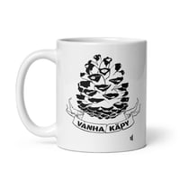 Vanha käpy muki valkoinen