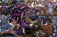 Image 2 of Boss Carnivore Battle 2 Original Painting 