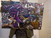 Image 3 of Boss Carnivore Battle 2 Original Painting 