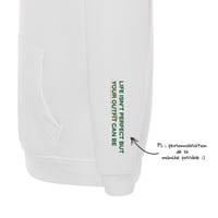 Image 3 of Sweat Blanc à capuche manche personnalisable 