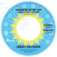Image 2 of LeRoy Hutson - Wisdom Of My LIfe.  45rpm. 7-inch Vinyl  