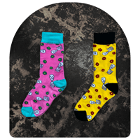 SKULL FLOWER SOCKS (2 Pack)