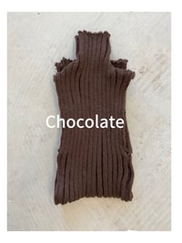 Image 1 of Merino knitted ribb top chocolate brown 