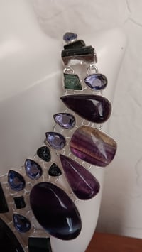 Image 7 of FLOURITE, AMETHYST & RAW KYANITE