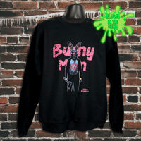 Image 1 of Bunny Man Sweatshirt - glows in the dark!