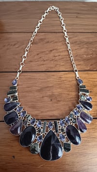 Image 5 of FLOURITE, AMETHYST & RAW KYANITE