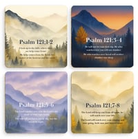 Image 1 of Coaster Set “Psalm 121”