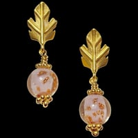 FEUILLE x PERLE de MURANO Rose Pink
