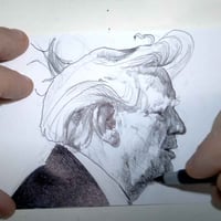 Image 5 of Donald Trump | 4x6 | Original Ink Drawing