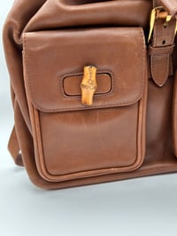 Image 6 of Gucci Bamboo Brown Leather Vintage Backpack