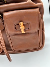 Image 7 of Gucci Bamboo Brown Leather Vintage Backpack
