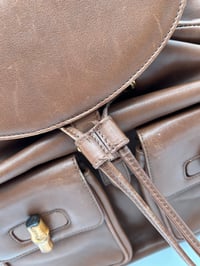 Image 3 of Gucci Bamboo Brown Leather Vintage Backpack