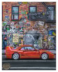 Image 2 of FREE US SHIPPING! 🔥 Part of New York in the dream ❤️‍🔥 Ferrari F40 - Giclée Art Print