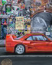 Image 3 of FREE US SHIPPING! 🔥 Part of New York in the dream ❤️‍🔥 Ferrari F40 - Giclée Art Print