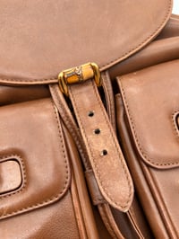 Image 4 of Gucci Bamboo Brown Leather Vintage Backpack
