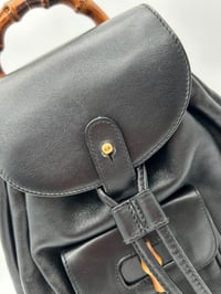 Image 3 of Gucci Bamboo Tassel Oval Mini Backpack Black