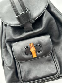 Image 5 of Gucci Bamboo Tassel Oval Mini Backpack Black