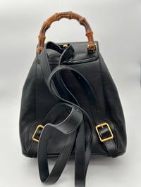 Image 7 of Gucci Bamboo Tassel Oval Mini Backpack Black