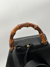Image 6 of Gucci Bamboo Tassel Oval Mini Backpack Black
