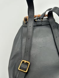 Image 8 of Gucci Bamboo Tassel Oval Mini Backpack Black