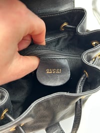 Image 19 of Gucci Bamboo Tassel Oval Mini Backpack Black