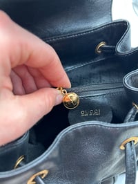 Image 18 of Gucci Bamboo Tassel Oval Mini Backpack Black