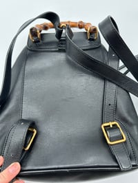 Image 10 of Gucci Bamboo Tassel Oval Mini Backpack Black