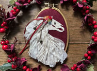 Image 2 of Mari Lwyd Mixed Media Embroidery Hoop