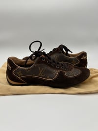 Image 1 of Louis Vuitton Brown Suede Monogram Trainers