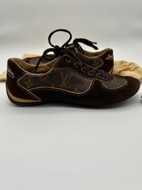 Image 2 of Louis Vuitton Brown Suede Monogram Trainers