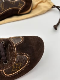 Image 5 of Louis Vuitton Brown Suede Monogram Trainers