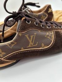 Image 3 of Louis Vuitton Brown Suede Monogram Trainers