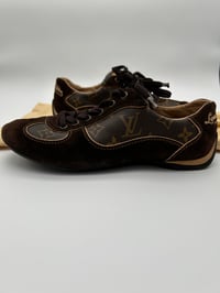 Image 7 of Louis Vuitton Brown Suede Monogram Trainers