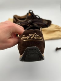 Image 12 of Louis Vuitton Brown Suede Monogram Trainers