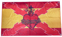 Image 2 of Bandera de España con Cruz de Borgoña y Sagrado Corazón  