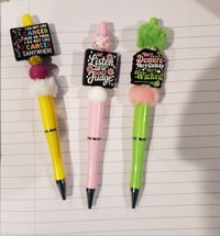 🎀 Statement Topper Pens – Bold Beads, Louder Messages