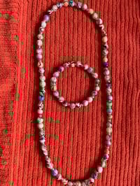 Image 1 of Beautiful Multicolored 22" Necklace with 7" Matching Bracelet