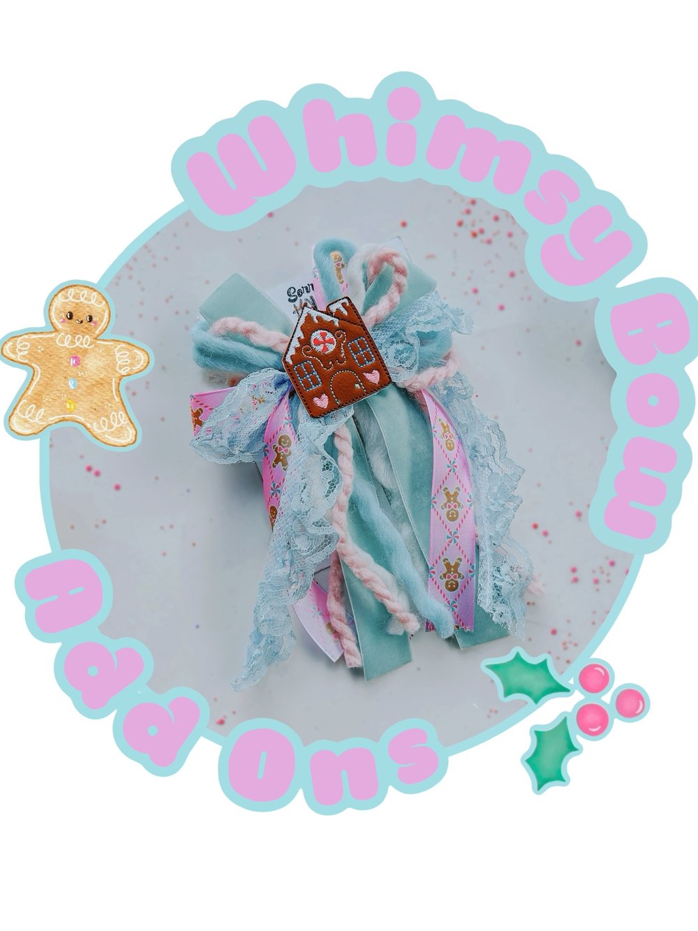 Image of WHIMSY BOW (ADD ONS) - PINK CHRISTMAS