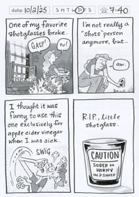 Image 1 of NEW! Daily Comic 10/2: Sober to Horny