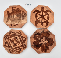 Image 2 of Hexagon  coasters set of 4 - pick set 1 or 2
