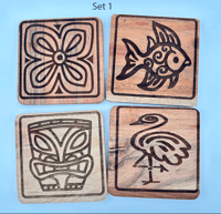 Image 1 of Square Acacia Wood coasters - Your choice of sets of 4