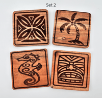 Image 2 of Square Acacia Wood coasters - Your choice of sets of 4