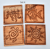 Image 3 of Square Acacia Wood coasters - Your choice of sets of 4