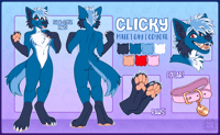 Clicky  Anthro Sitting - Single Plush Commission
