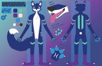 Rosefang Anthro Sitting - Single Plush Commission