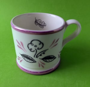 Flower and leaves mug