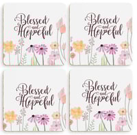 Image 1 of Coaster Set “Blessed and hopeful’