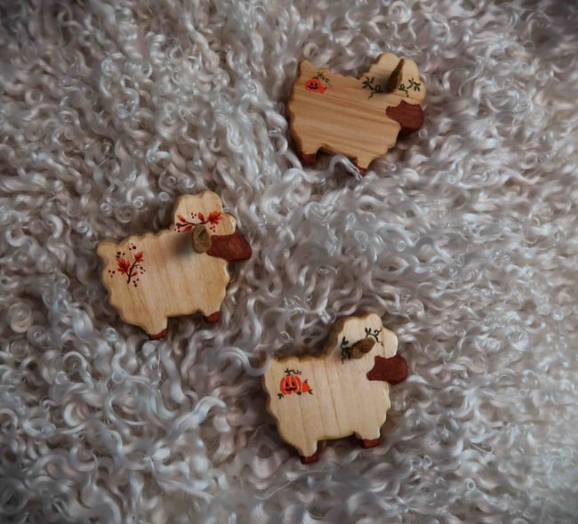 MORE SHEEP COMING SOON - Fiber Fellas - Hand Carved Sheep Figurine